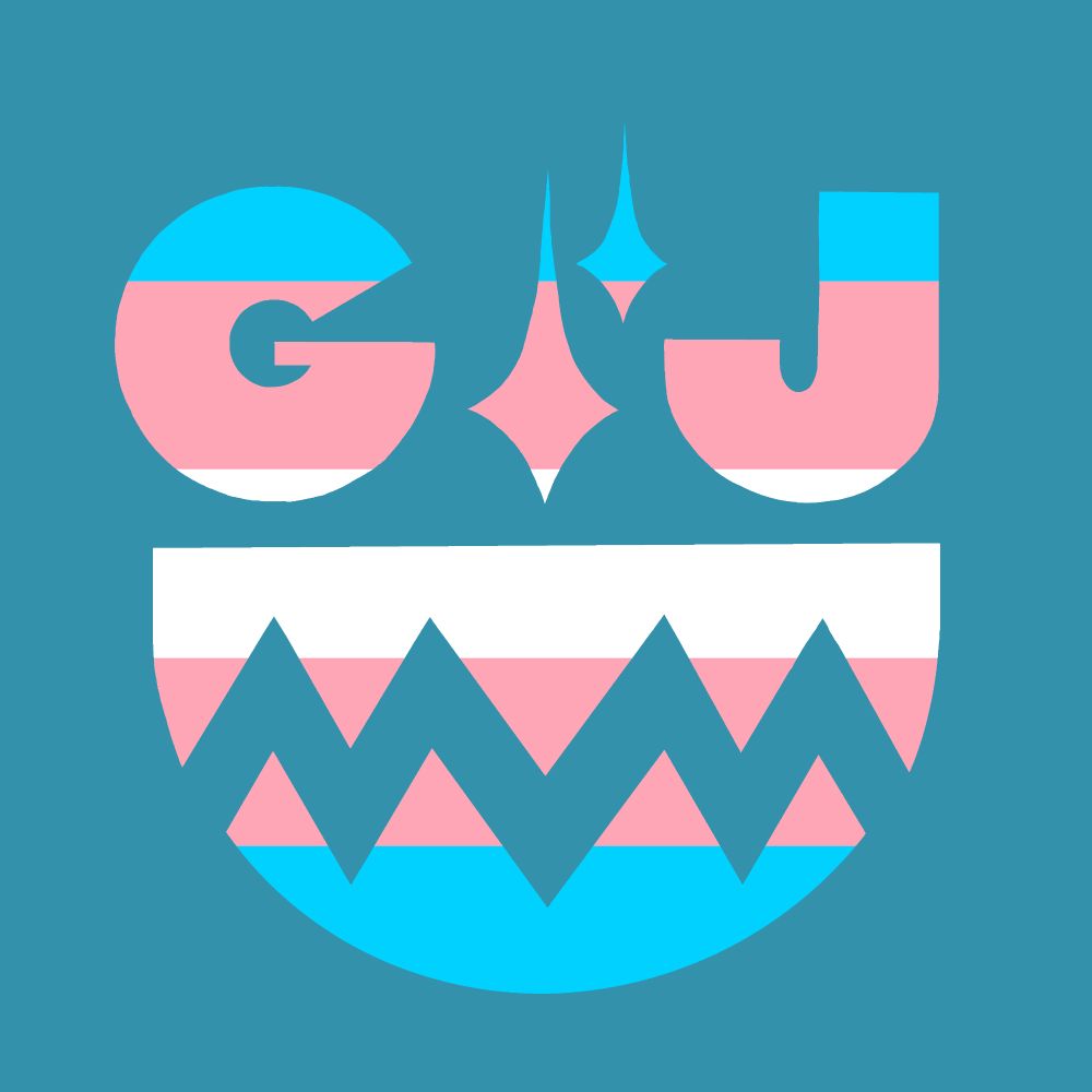 Glitterjaw logo made with trans colors 