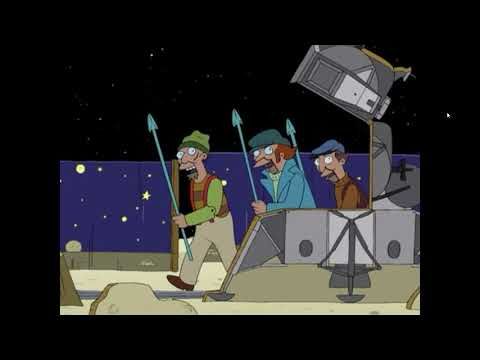 "We're whalers on the moon!"—Luna Park ride theme song (Futurama)