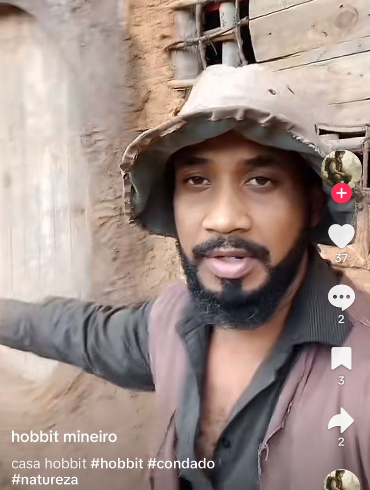 Print de TikTok do perfil Hobbit mineiro.