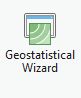 A software button named geostatistical wizard