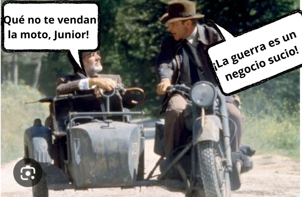 Meme no a la guerra Indiana Jones Moto