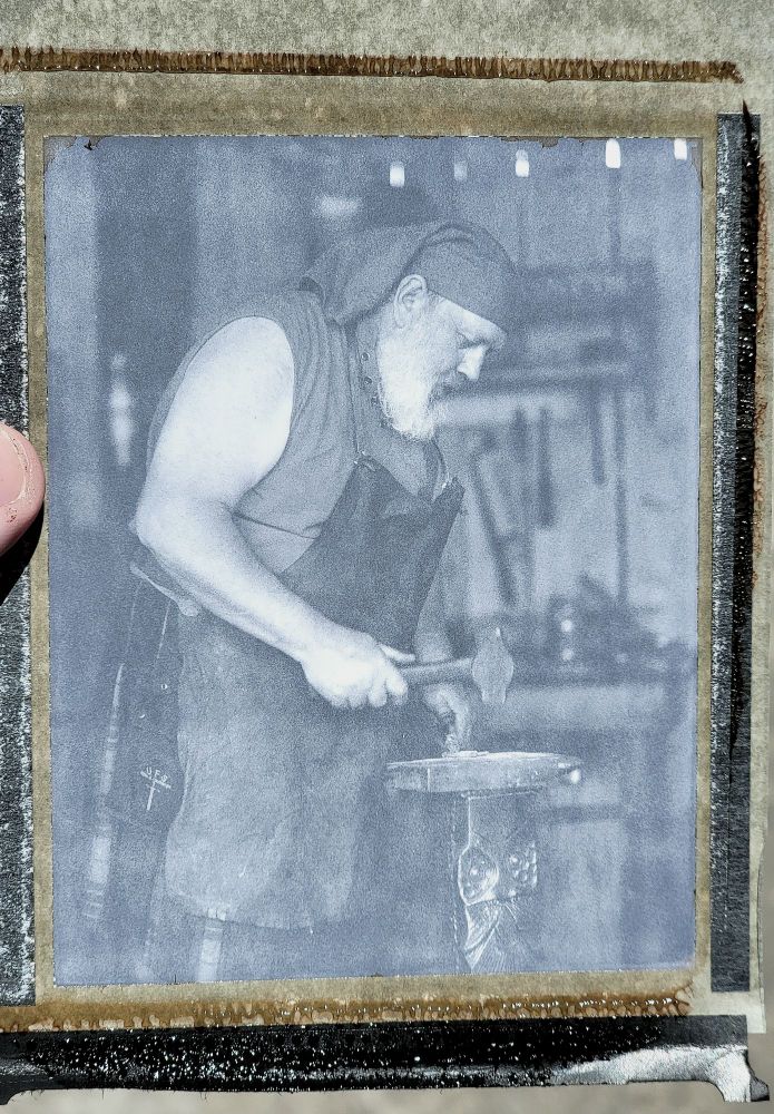Blacksmith in action, Polaroid Type 52
