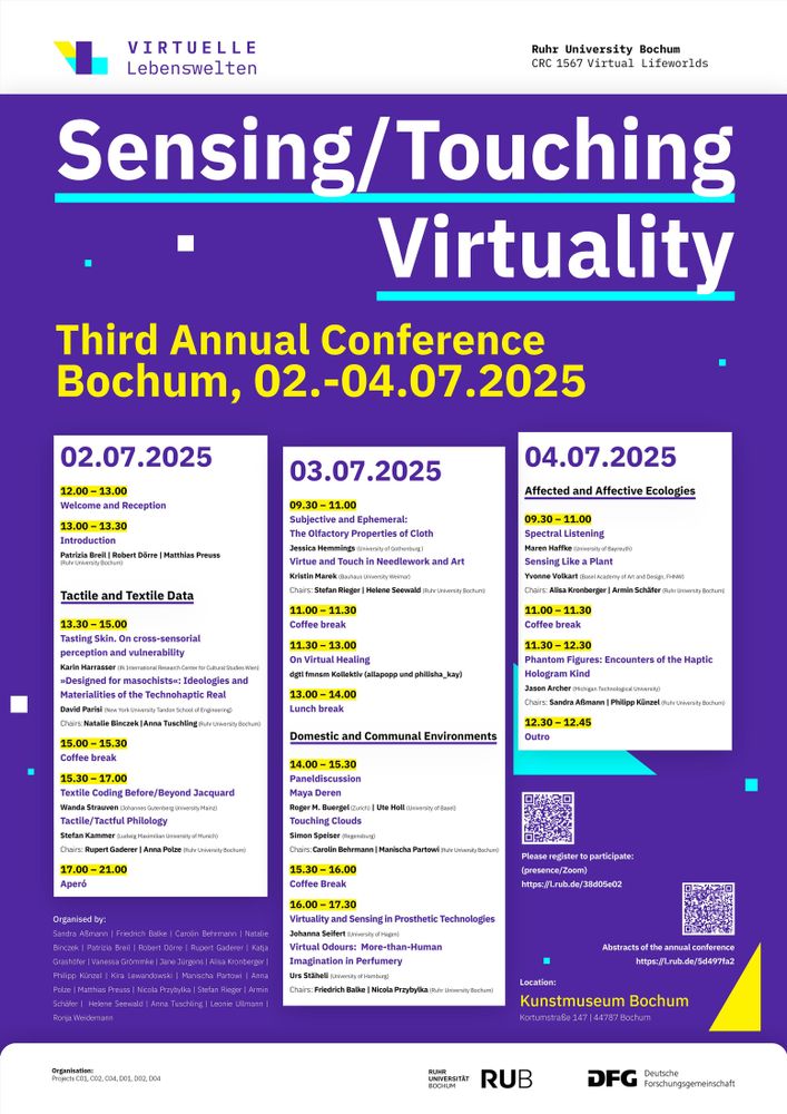 Poster with the program of the 3rd annual conference of the CRC 1567