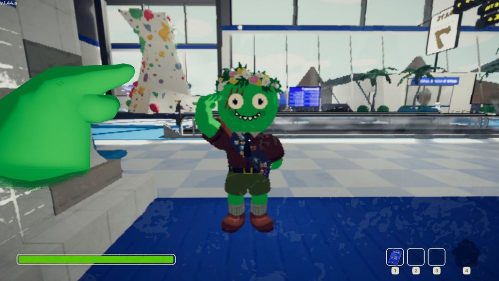 a scout from PEAK stands in front of the mirror giving a salute.