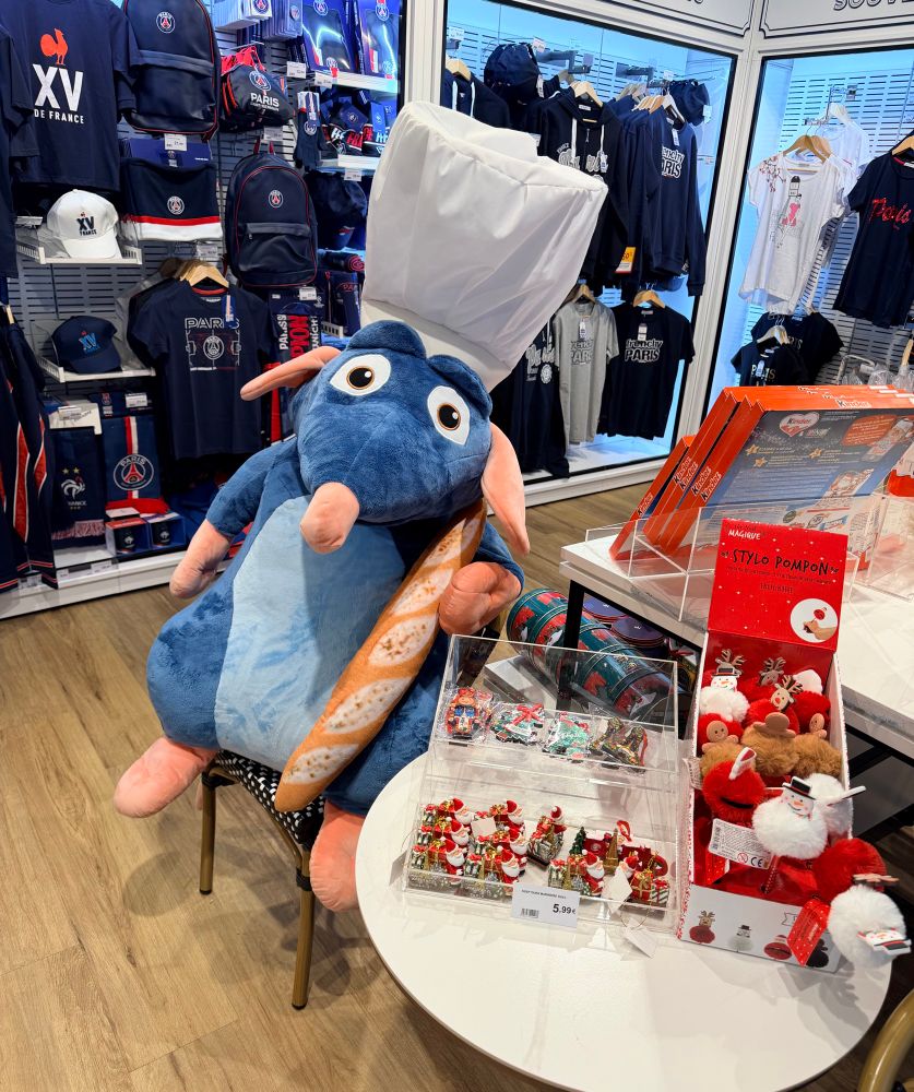 A giant, malformed stuffed animal version of Remy from the movie “Ratatouille.”