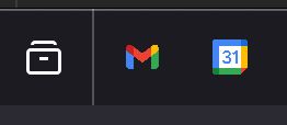Screenshot of the first three pinned tabs in a Firefox browser including recent browser, Gmail, and Google Calendar.