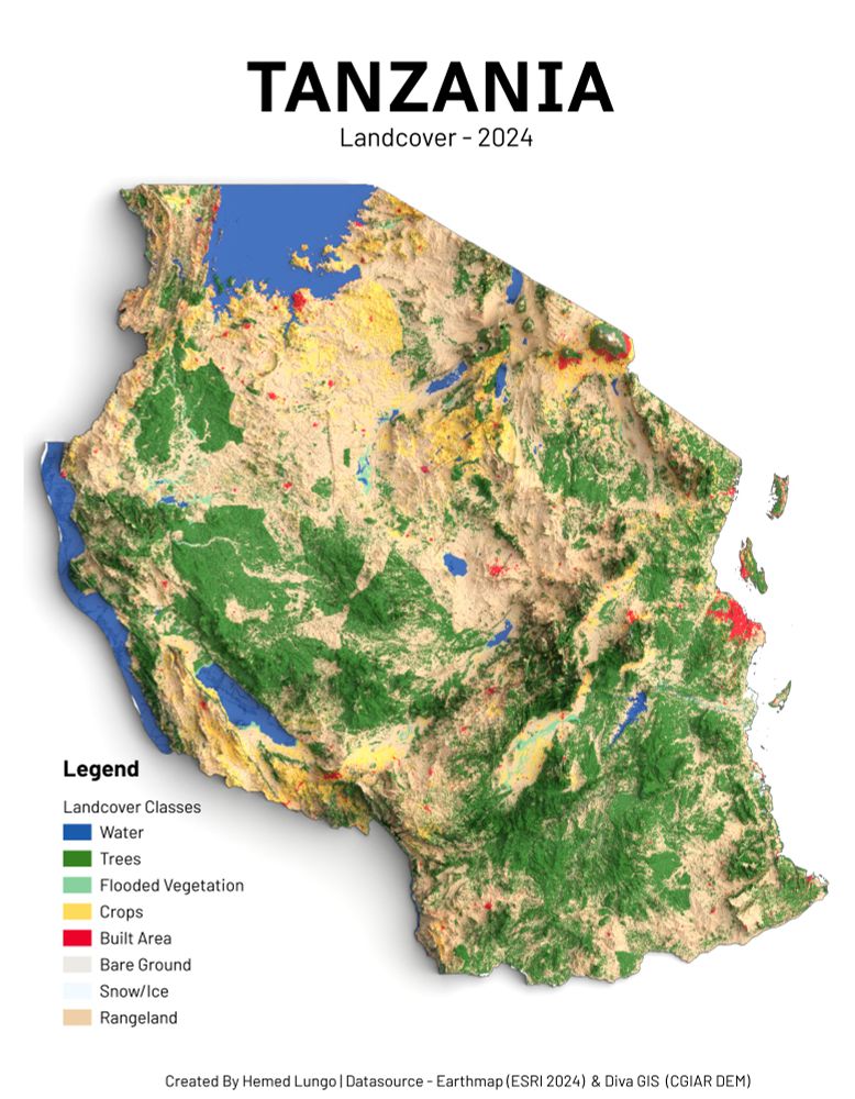 🗺️Tanzania Landcover – 2024🇹🇿