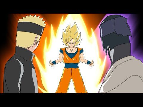 Goku VS Naruto and Sasuke (Dragonball X NARUTO)