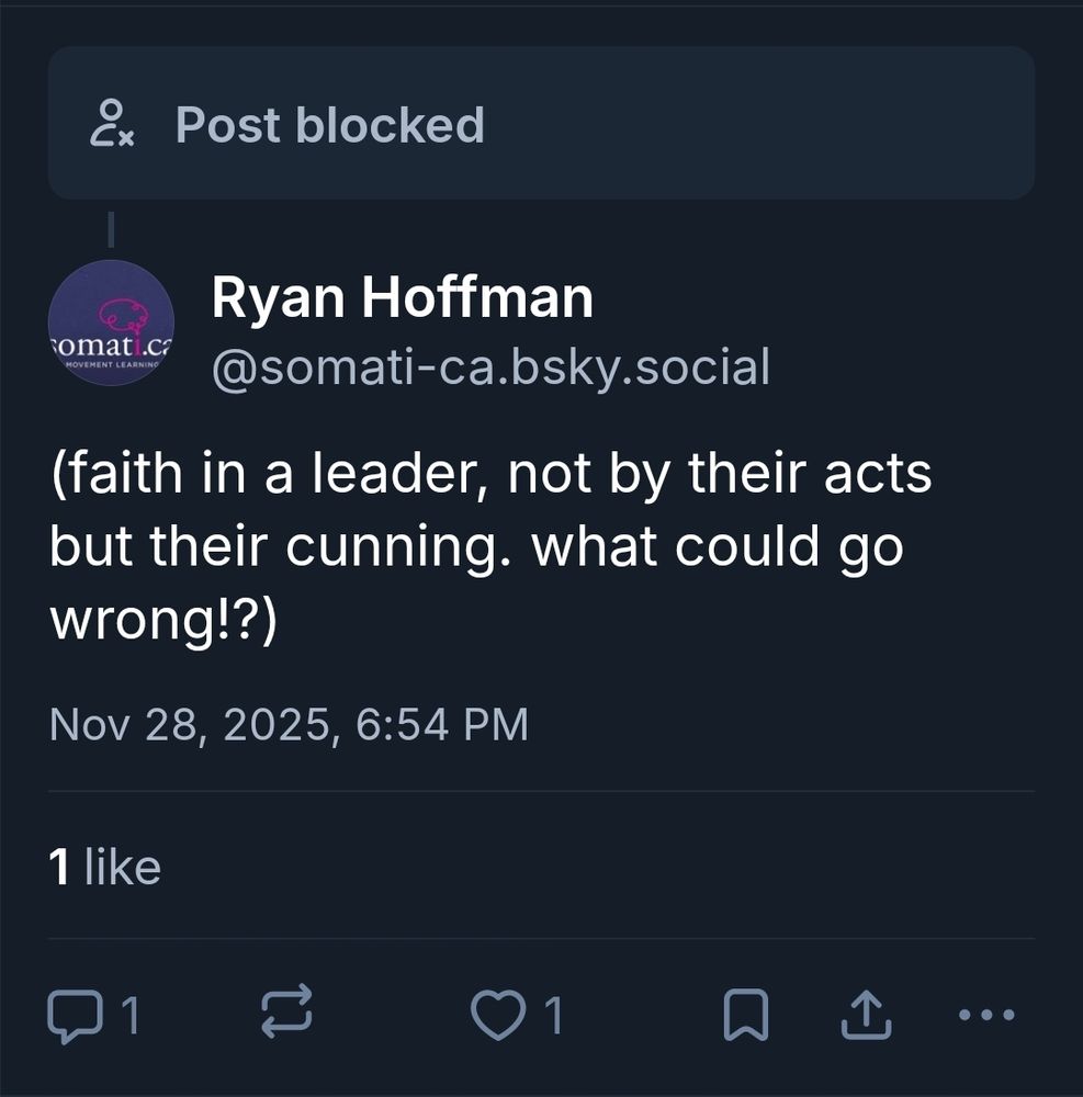 Responding to a shill for Mark Carney, who has faith in him based on his intellect, assuming he is making brilliant moves even though he doesn't understand them. The shill has blocked me for the comment, which is: "(faith in a leader, not by their acts but for their cunning. what could go wrong!?)"