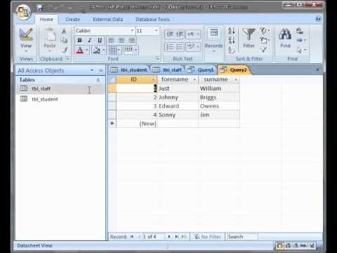 Microsoft Access - Creating a Union Query