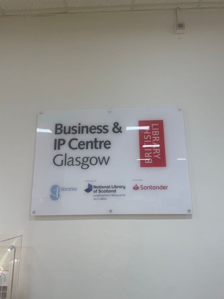 British Library Business & IP Centre sign
