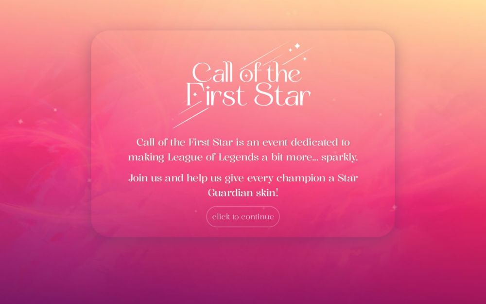 Call of the First Star