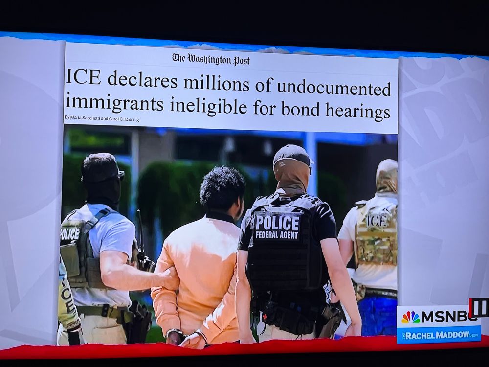 This is a screen capture of a Washington Post article titled ICE declares millions of undocumented immigrants ineligible for bond hearings. 

It’s obvious that the DJT administration wants to ensure that CoreCivic and Geo Group keep raking in our taxpayer money. The plan is to keep innocent undocumented immigrants incarcerated without due process as long as possible. 