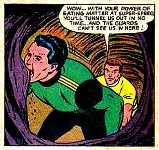 picture of DC superhero Matter-Eater lad eating disgusting inedible-to-humans stuff. And loving it.
