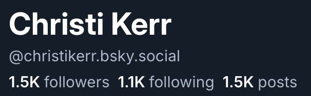 My bluesky profile. I have 1.5K followers and also 1.5K posts