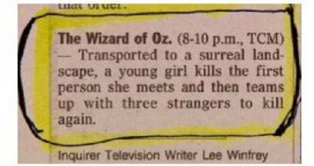 'Wizard of Oz' movie description goes viral