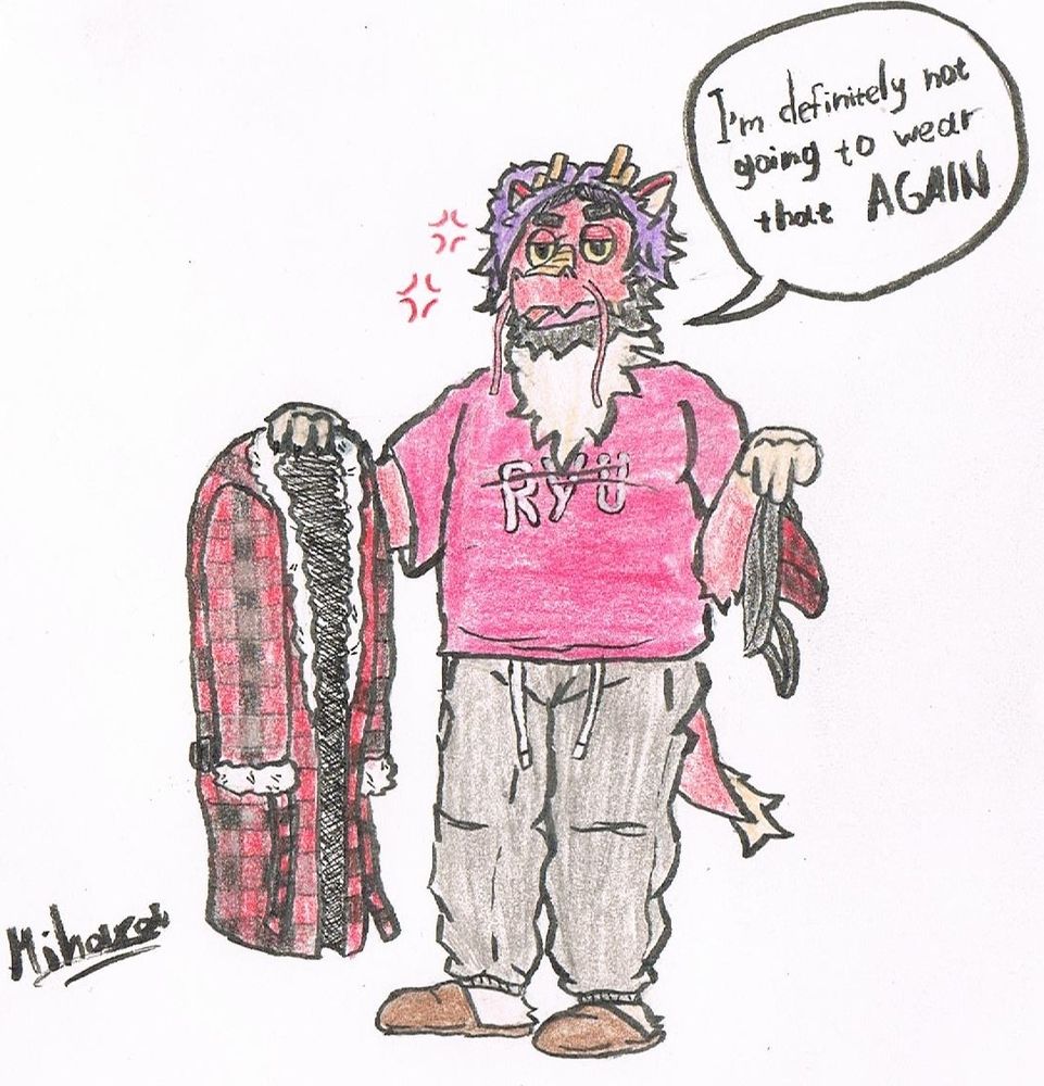 Oda is not very pleased to wear these...