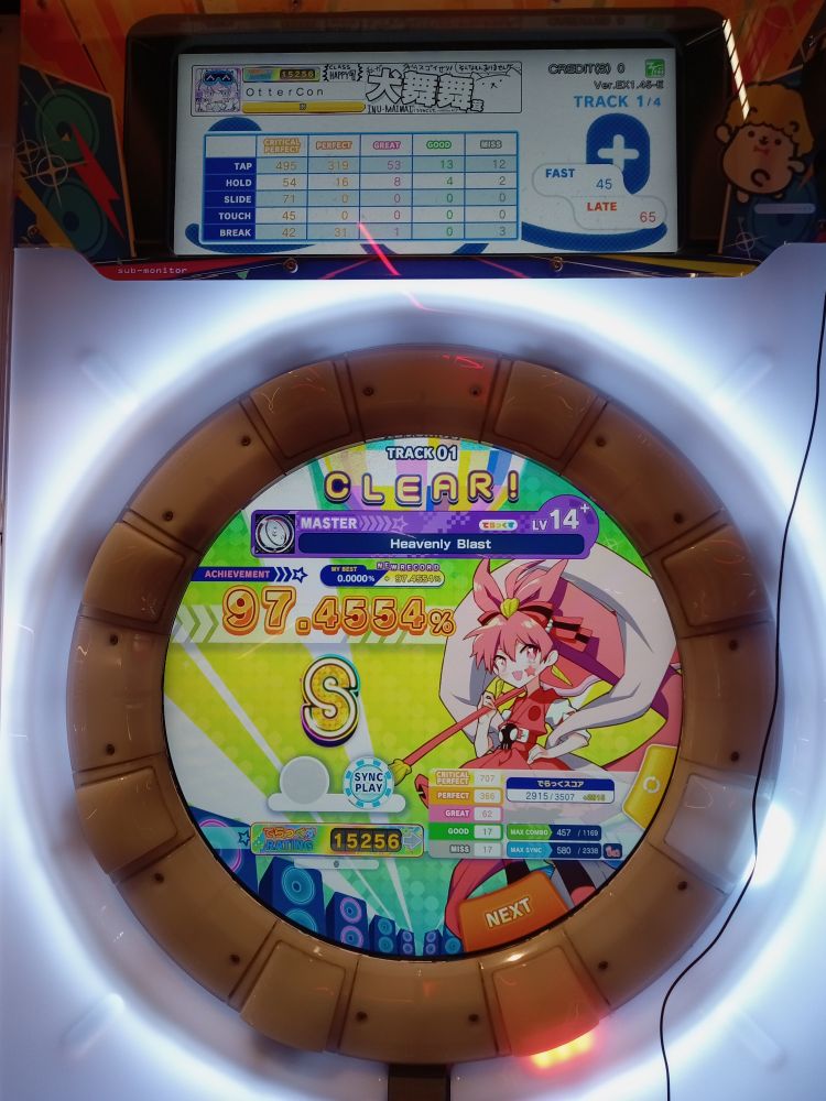 97.4554% accuracy on Heavenly blast (Master 14+)