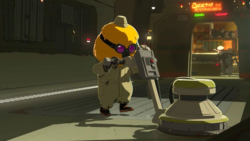 Opeepit, the Colossus' sanitation specialist, working it on Star Wars Resistance.