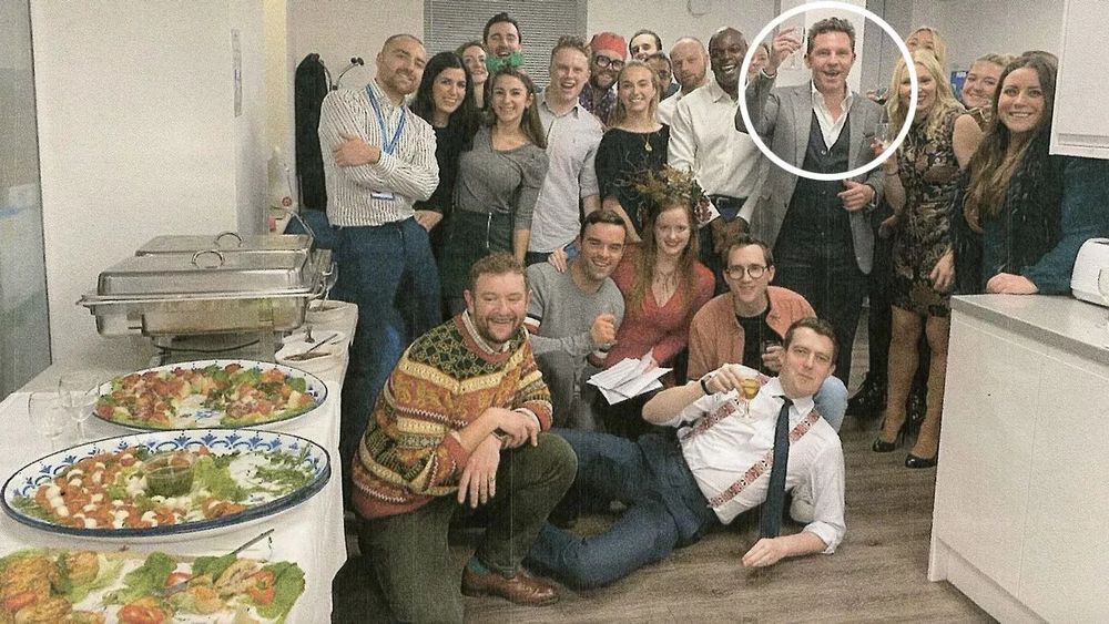 Nick Candy at a Tory Christmas party on December 14, 2020 - when social mixing between households indoors was banned.
