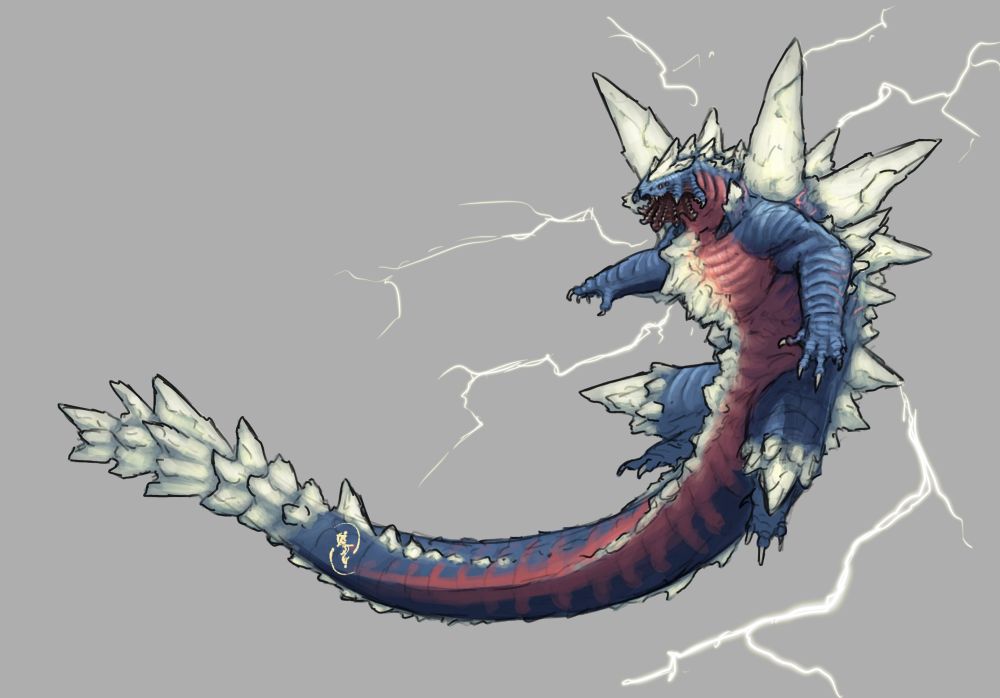 My version of space godzilla floating about 