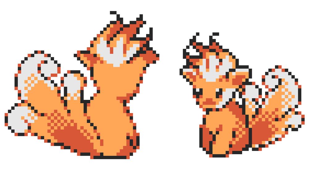 An image of the sprite for Mikon, a scrapped pre evolution for Vulpix.