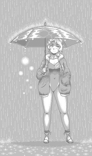 Void Stranger L***** enjoying Finnish summer weather under the umbrella.