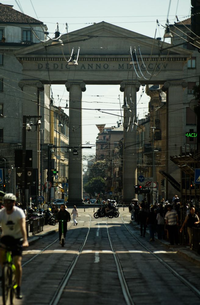 Porta Ticinese in Milano seen from Corso Porta Ticinese