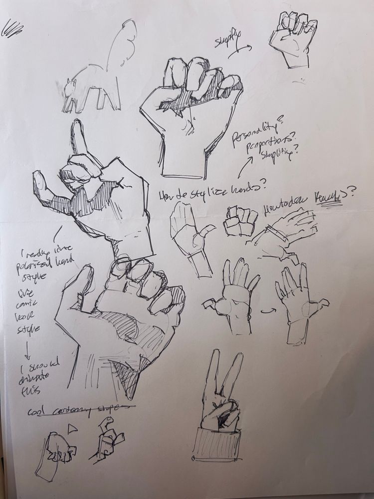 Some hand sketches with notes
