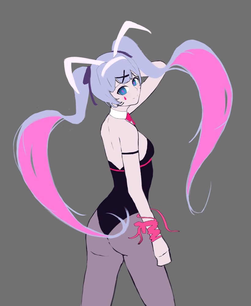 fanart of Hatsune Miku in her Rabbit Hole outfit