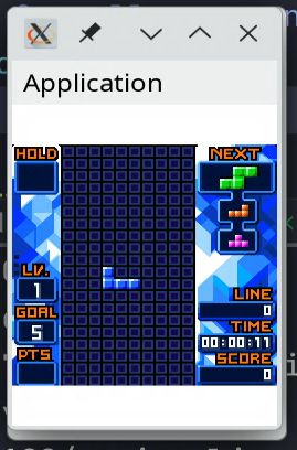 DoJa Tetris running on SquirrelJME SpringCoat.