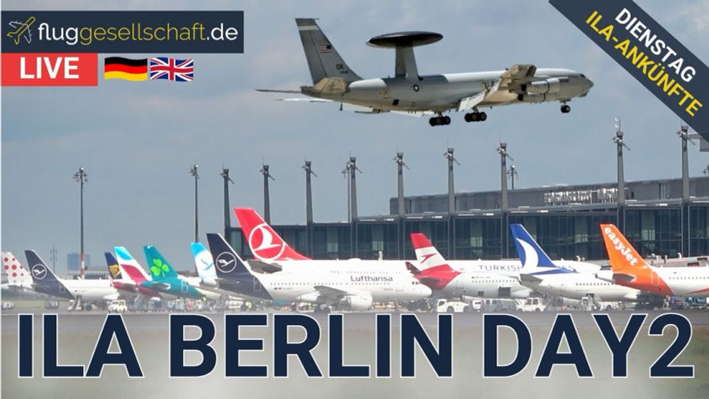 Planespotting LIVE Berlin BER 🐻 | ILA Flugshow Ankünfte 2024 | Dienstag 4. Juni #livestream