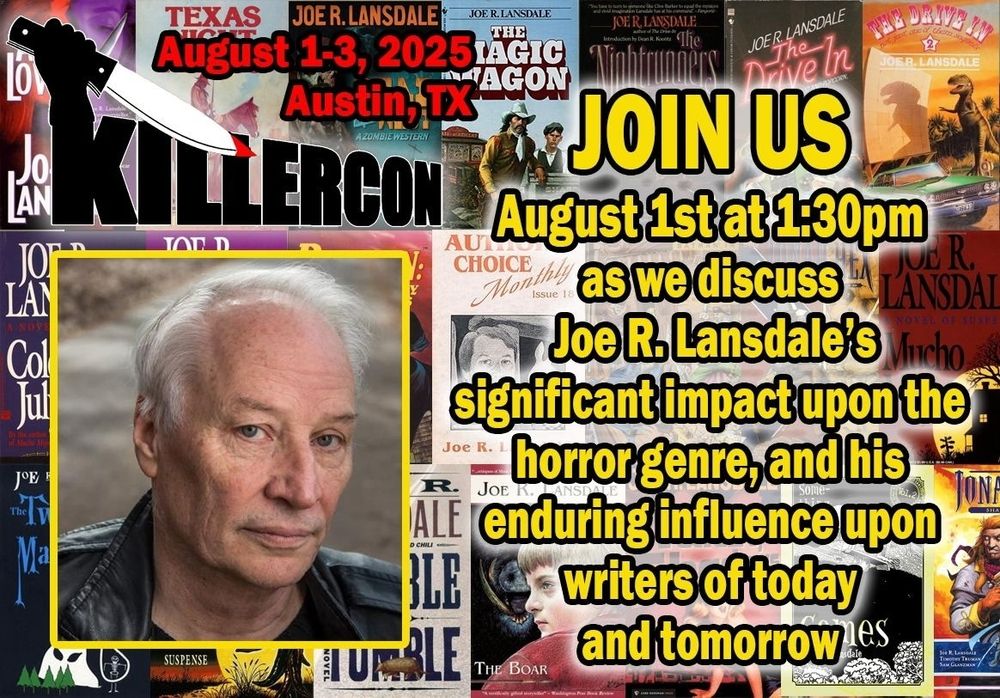 promotion for Legacy of Joe R Lansdale  panel at Killercon 