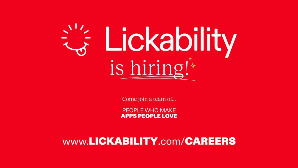 Lickability is hiring an L4 iOS Engineer! Come join a team of... PEOPLE WHO MAKE APPS PEOPLE LOVE. www.LICKABILITY.com/CAREERS