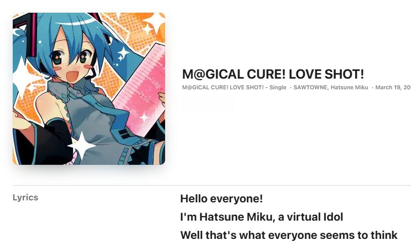 SAWTONE ft. Hatsune Miku - M@GICAL CURE! LOVE SHOT!
