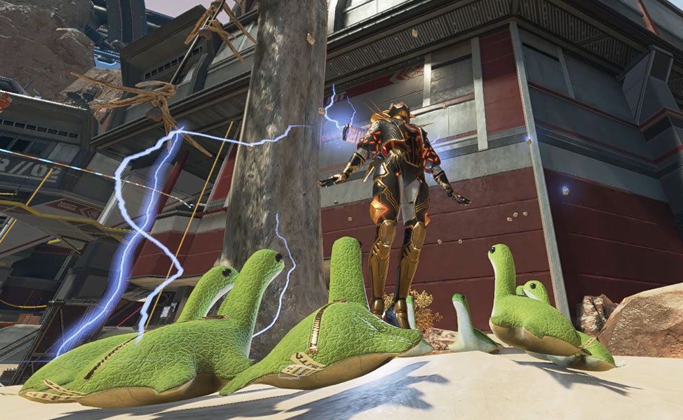 Nessies floating around Wattson in Apex Legends