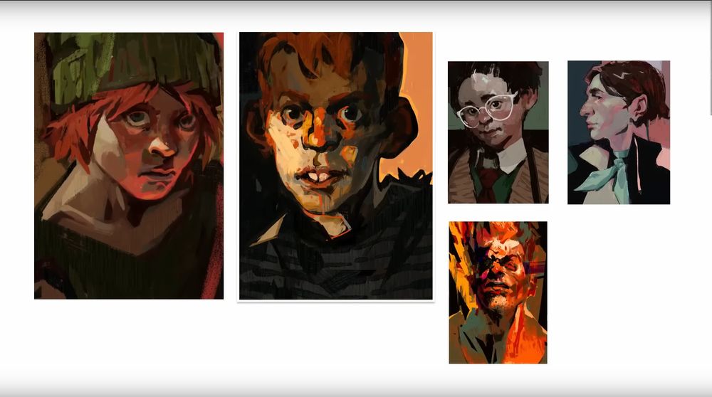 Portraits of Cunoesse, Cuno and three other characters