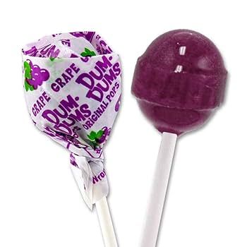 Grape flavored dumdum lollipop