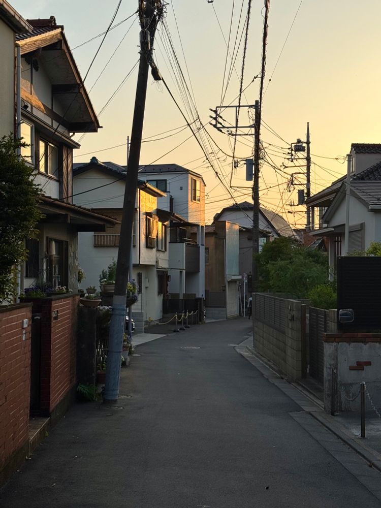 Early-evening scene from a backstreet in the Izumichō area of Itabashi Ward in Tokyo, Japan.