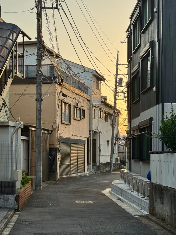 Early-evening scene from a backstreet in the Izumichō area of Itabashi Ward in Tokyo, Japan.