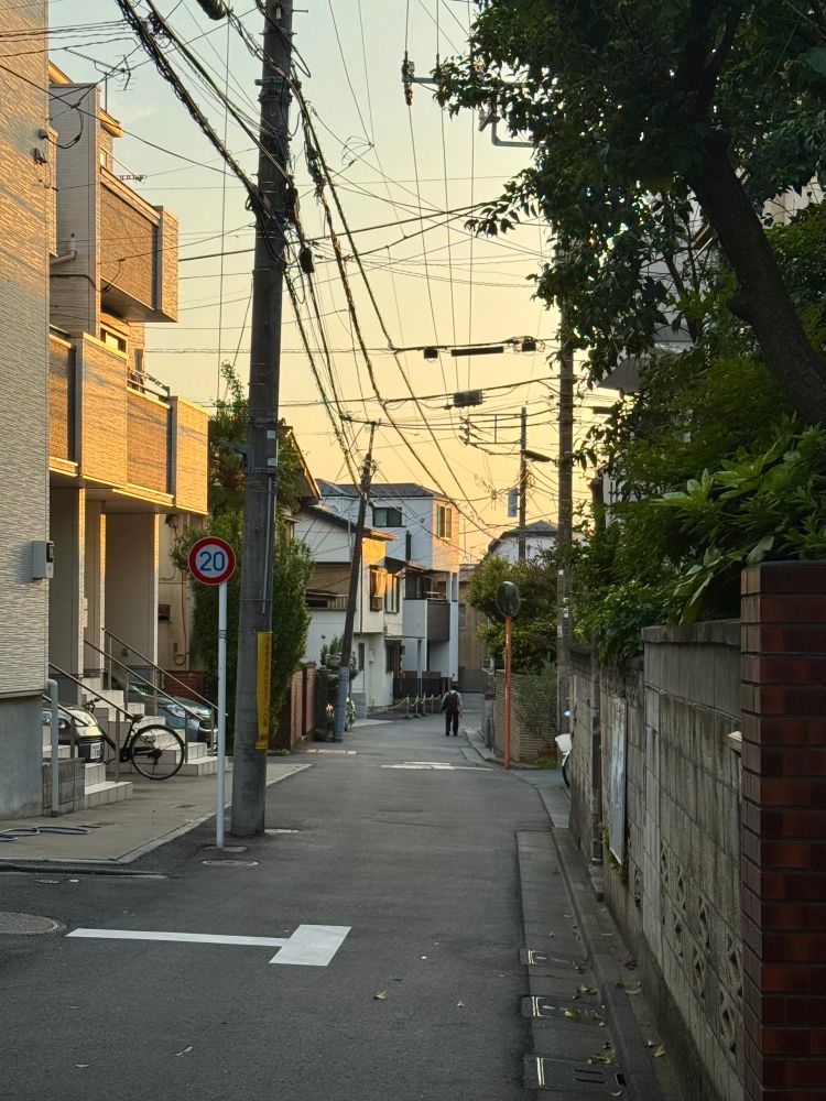 Early-evening scene from a backstreet in the Oharachō area of Itabashi Ward in Tokyo, Japan.