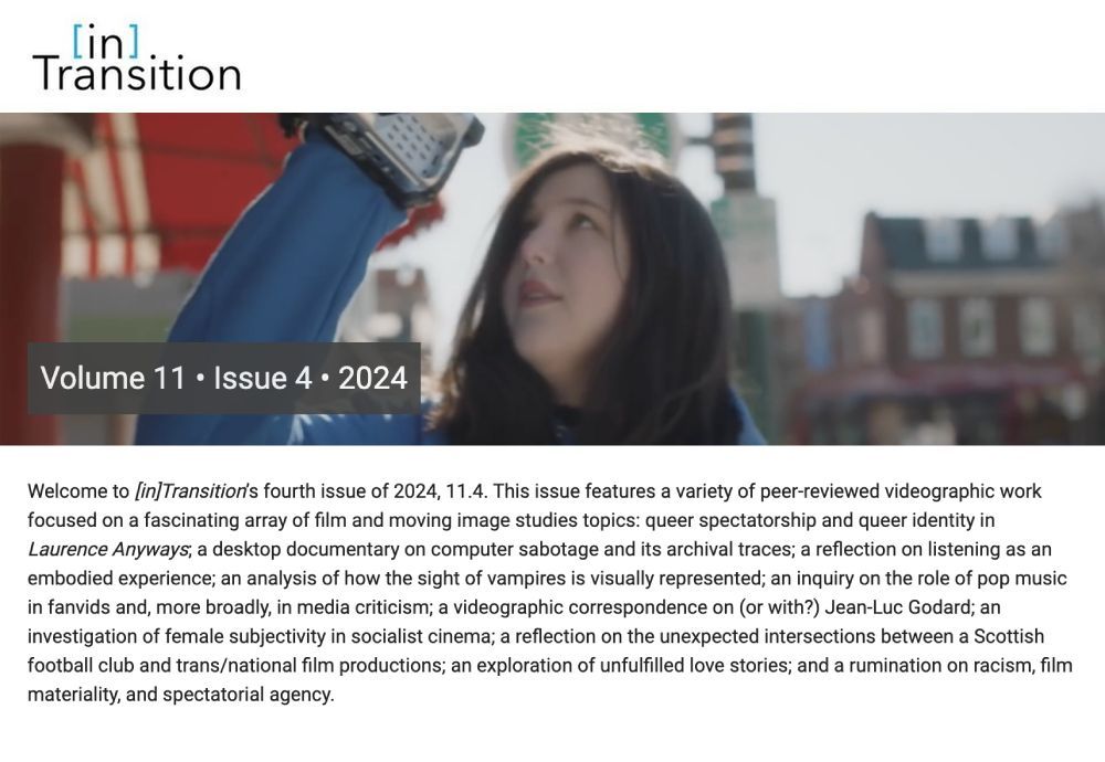 Screenshot of the journal's homepage featuring the cover picture of the latest issue, the journal's logo and description