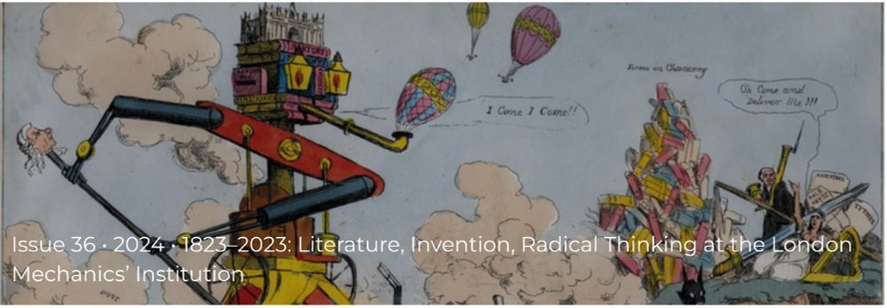 A 'March of Intellect' cartoon from the early nineteenth century, which has been used as the cover image of the latest issue of the open-access online journal 19.