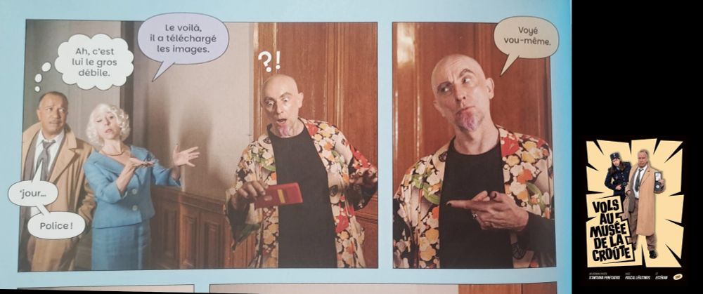 On s'est bien fendus la poire en faisant le nouveau roman-photo de Antonin Peretjatko, dans lequel j'ai eu le plaisir de travailler avec des beaux et des belles tels comme Pascal Légitimus et Céline-Fuhrer. Vous allez vous la fendre sévèrement aussi, il est énorme !

"Vols au musée de la croûte", aux Editions du Seuil, c'est EN LIBRAIRIE right now !