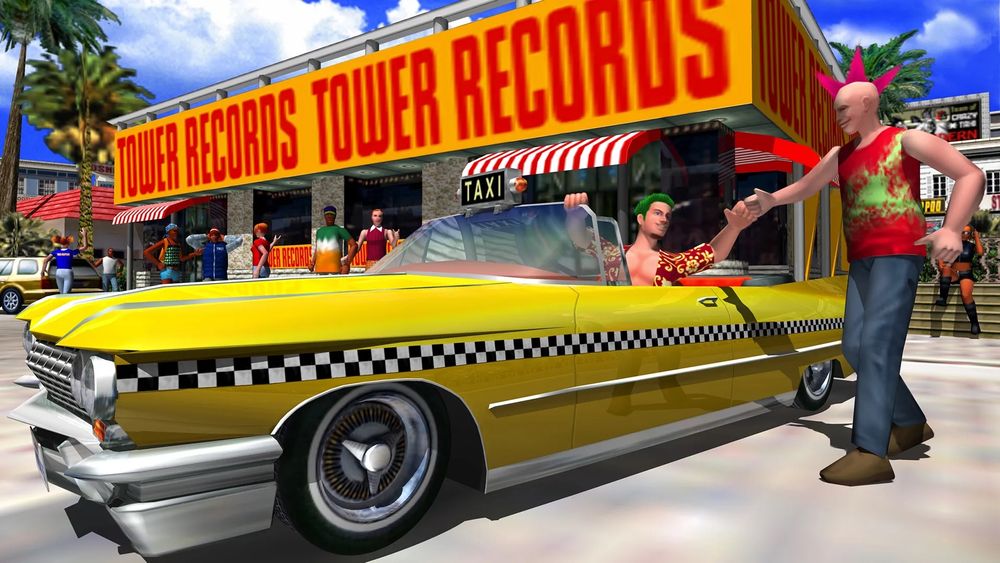 Crazy taxi Tower records