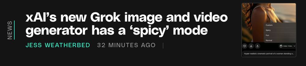 xAl's new Grok image and video generator has a 'spicy' mode