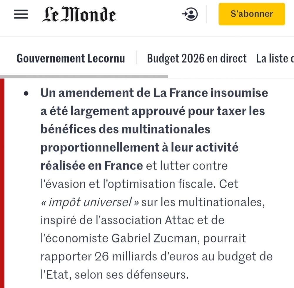 Un amendement de LFI a été largement approuvé pour taxer le bénéfice des multinationales proportionnellement à leur activité réalisée en France