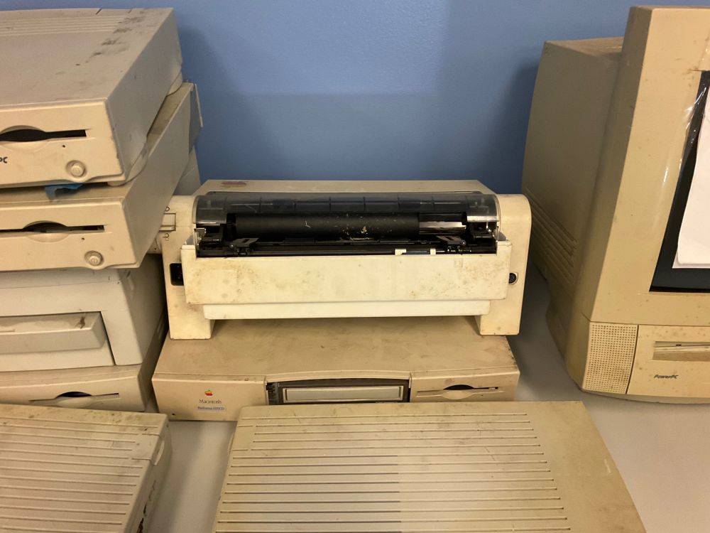A ad broken Imagewriter II printer. 