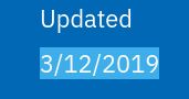 A blue screenshot with white text saying:
Update
3/12/2019 