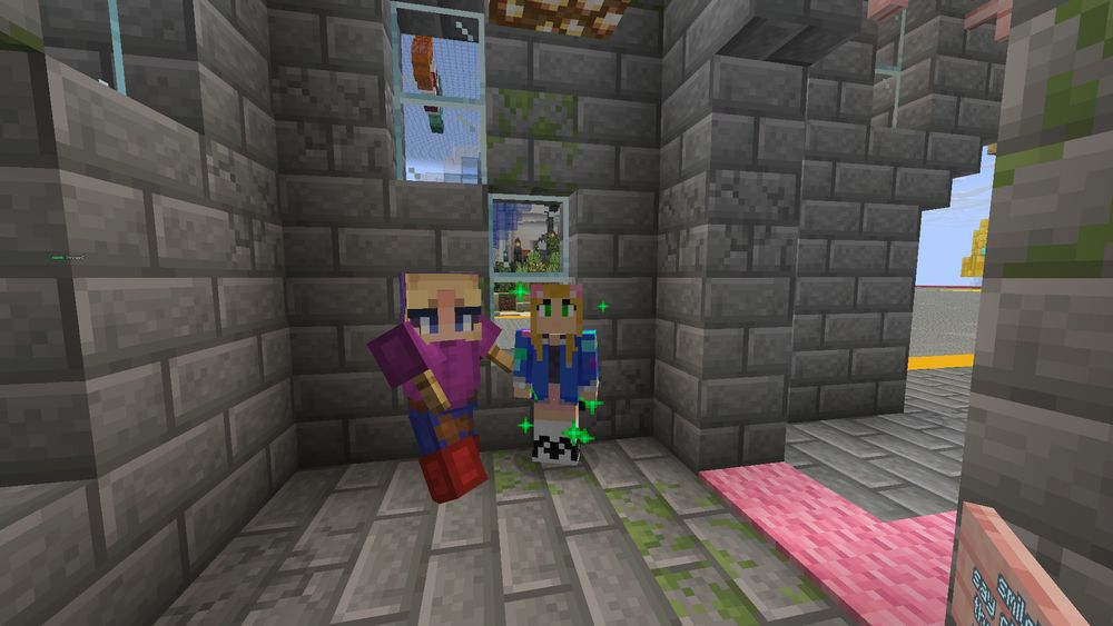 Minecraft screenshot of me next to an armor stand dressed as ktmh96 inside a stone castle